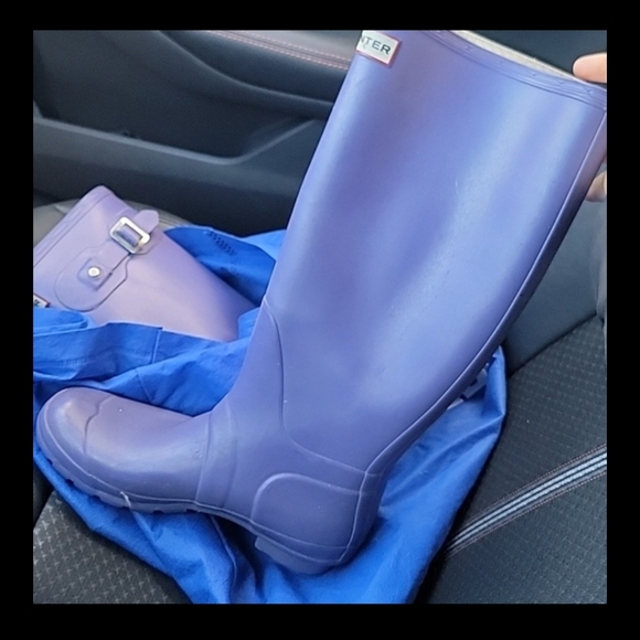 Hunter Black Tall Rain Boots